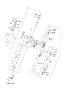 X-MAX125 XMAX 125 EVOLIS 125 (2ABF) drawing STEERING