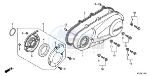 SH125RB drawing LEFT CRANKCASE COVER