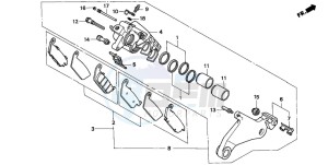 ST1100P drawing REAR BRAKE CALIPER