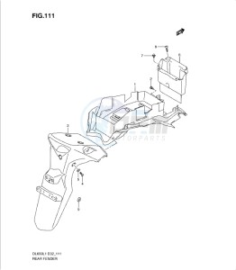 DL650 drawing REAR FENDER (DL650L1 E24)