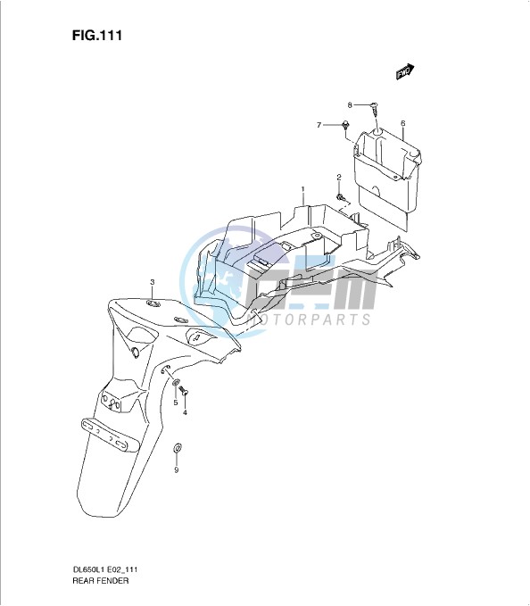 REAR FENDER (DL650L1 E24)