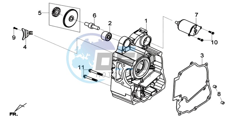 CRANKCASE RIGHT / START MOTOR