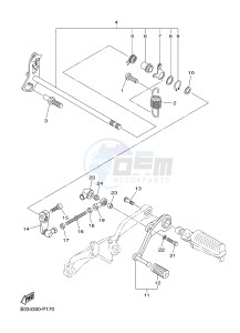 XVS950CR XV950R XV950 R-SPEC (B33A) drawing SHIFT SHAFT