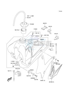 KLX 125 B [KLX125L] (B1-B3) [KLX125L] drawing FUEL TANK-- B2- -