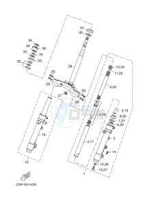 YP125R X-MAX125 (2DM1 2DM1) drawing STEERING