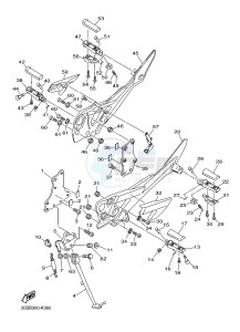 XJ6NA 600 XJ6-N (NAKED, ABS) (36BD 36BE) drawing STAND & FOOTREST