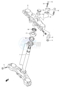 GSF650 (E2) Bandit drawing FRONT FORK BRACKET (GSF650SK5 SUK5 SAK5 SUAK5 SK6 SUK6 SAK6 SUAK6)