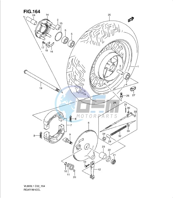 REAR WHEEL (VL800CL1 E2)