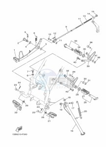 XTZ125E XTZ125 (1SBM) drawing STAND & FOOTREST