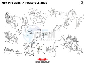 MRX-50-FREESTYLE-BLUE drawing HOSE CONNEXIONS TANKS