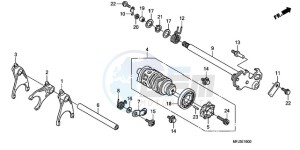 CBR600RRA Korea - (KO / ABS) drawing GEARSHIFT DRUM