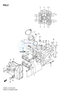 DL650 (E3) V-Strom drawing FRONT CYLINDER HEAD