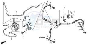 FES150 125 S-WING drawing REAR BRAKE PIPE (FES125A)(FES150A)