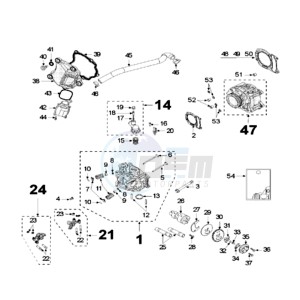 SAT 250 drawing CYLINDER HEAD / CYLINDER