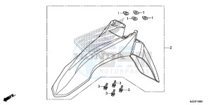 CRF250LF CRF250L E drawing FRONT FENDER