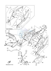 YZF-R3A 321 R3 (B02D) drawing SIDE COVER