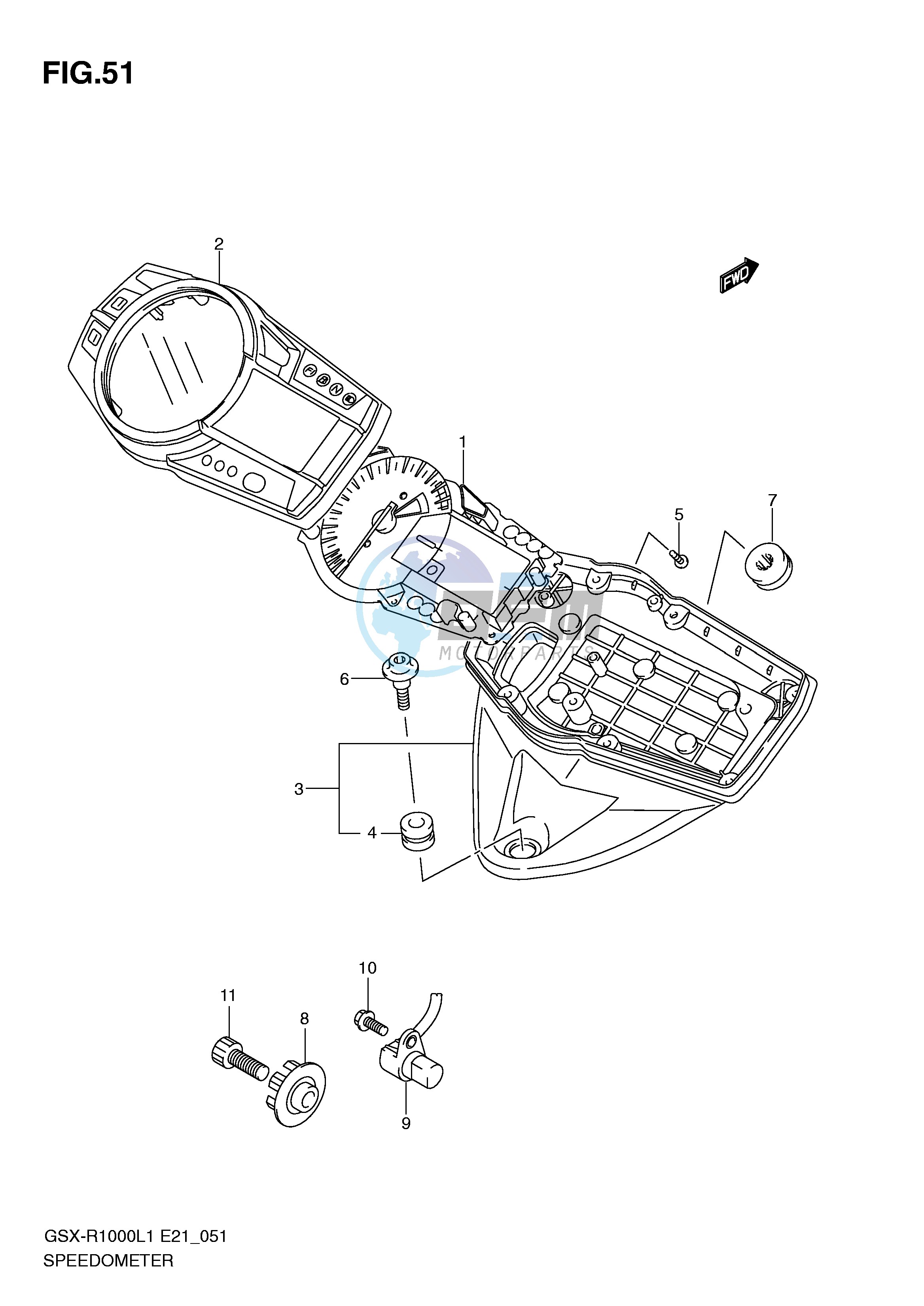 SPEEDOMETER (GSX-R1000L1 E21)