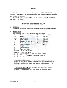 GSX1300R (E2) Hayabusa drawing * CATALOG PREFACE *