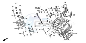 NT650V DEAUVILLE drawing FRONT CYLINDER HEAD