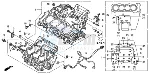 CBF600NA drawing CRANKCASE (CBF600S8/SA8/N8/NA8)