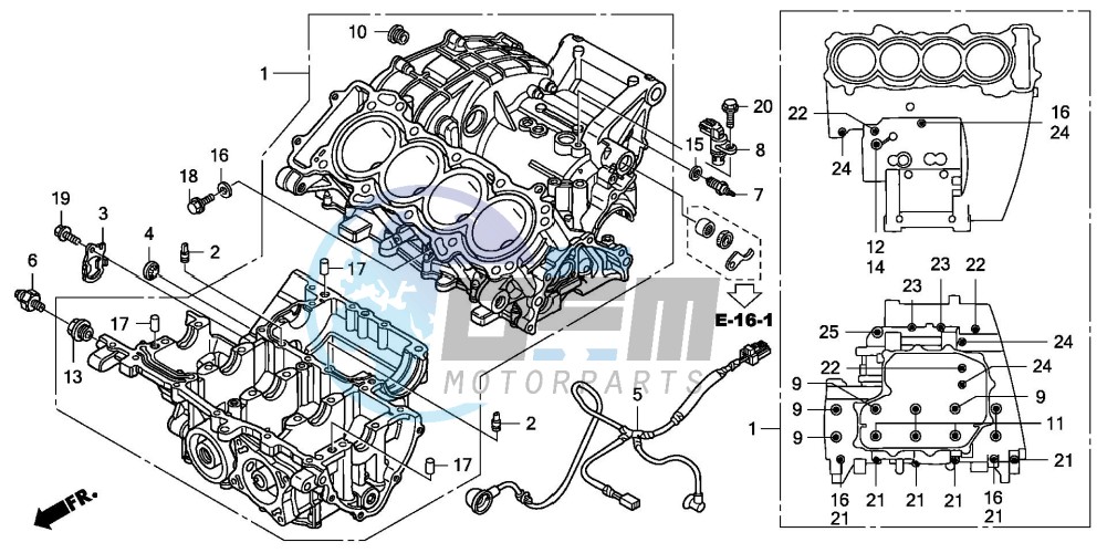 CRANKCASE (CBF600S8/SA8/N8/NA8)