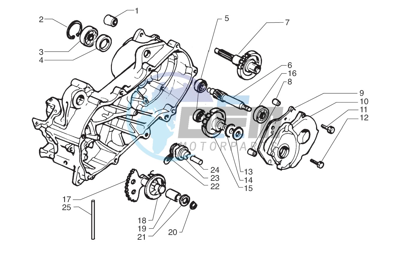 Rear wheel axle