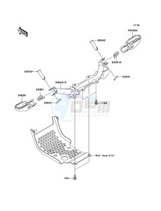 KLX110 KLX110A6F EU drawing Footrests