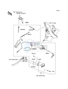 VERSYS_ABS KLE650DEF XX (EU ME A(FRICA) drawing Accessory(Grip Heater)