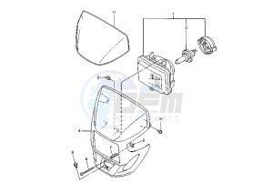 WR F 450 drawing HEADLIGHT