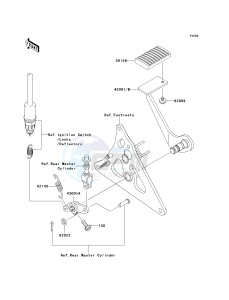 VN 1600 B [VULCAN 1600 MEAN STREAK] (B6F-B8FA) B8FA drawing BRAKE PEDAL_TORQUE LINK