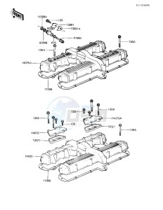 KZ 750 E (E2-E3) drawing CYLINDER HEAD COVER -- 81 -82 KZ750-E2_E3- -