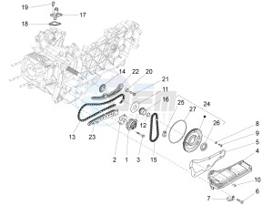 GTS 125 4T 3V ie Super (APAC) (RK, VT) drawing Oil pump