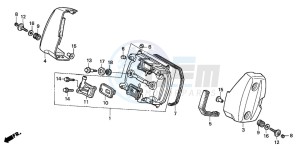 VT125C drawing CYLINDER HEAD COVER (FRONT)