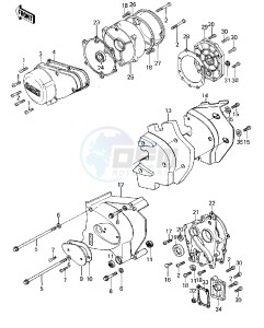 KZ 1000 A [KZ1000] (A1-A2A) [KZ1000] drawing ENGINE COVERS -- 77-78 A1_A2_A2A- -