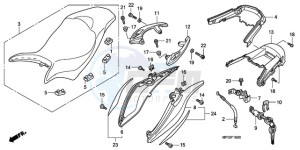 CB600FA3A Australia - (U / ABS ST) drawing SEAT/REAR COWL