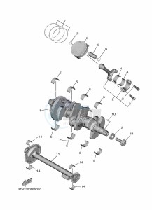 TRACER 9 MTT890 (B5U1) drawing CRANKSHAFT & PISTON