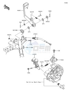 BRUTE FORCE 750 4x4i EPS KVF750HFF EU drawing Brake Pedal