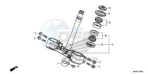 CRF450RD CRF450R Europe Direct - (ED) drawing STEERING STEM