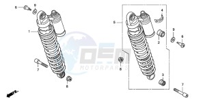 CB1300SA CB1300SUPERBOLD'OR drawing REAR CUSHION