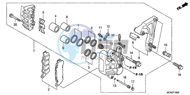 REAR BRAKE CALIPER