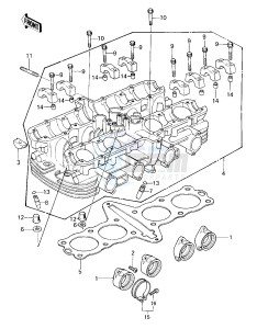 KZ 750 E (E1) drawing CYLINDER HEAD -- 80 KZY 50-E1- -