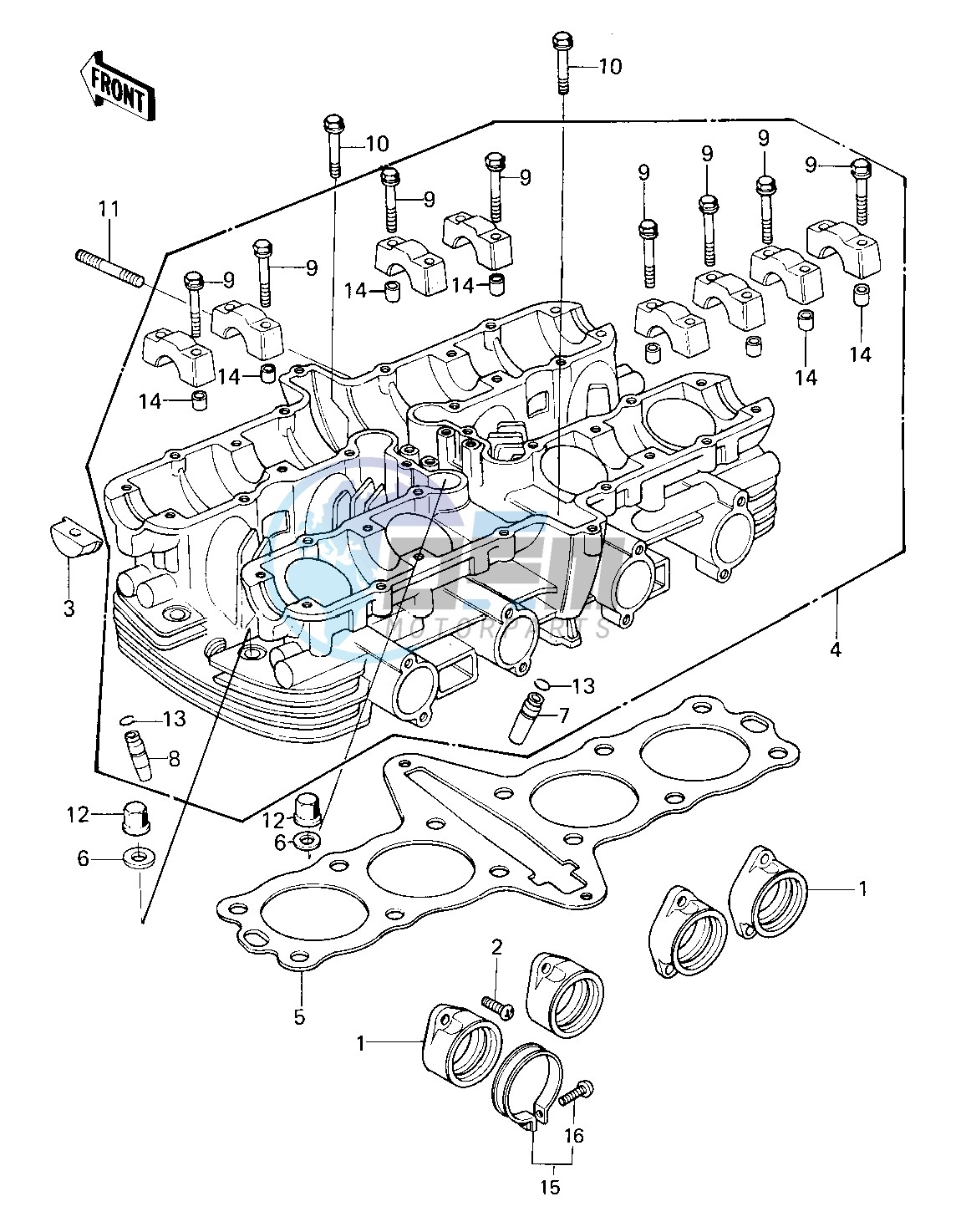 CYLINDER HEAD -- 80 KZY 50-E1- -