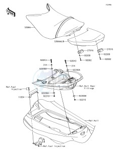 JET SKI ULTRA 310R JT1500NHF EU drawing Seat