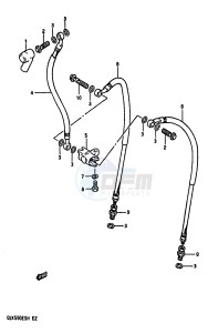 GSX550E (F-G-H) drawing FRONT BRAKE HOSE