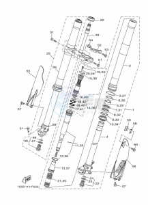 YZ125 (B0V6) drawing FRONT FORK