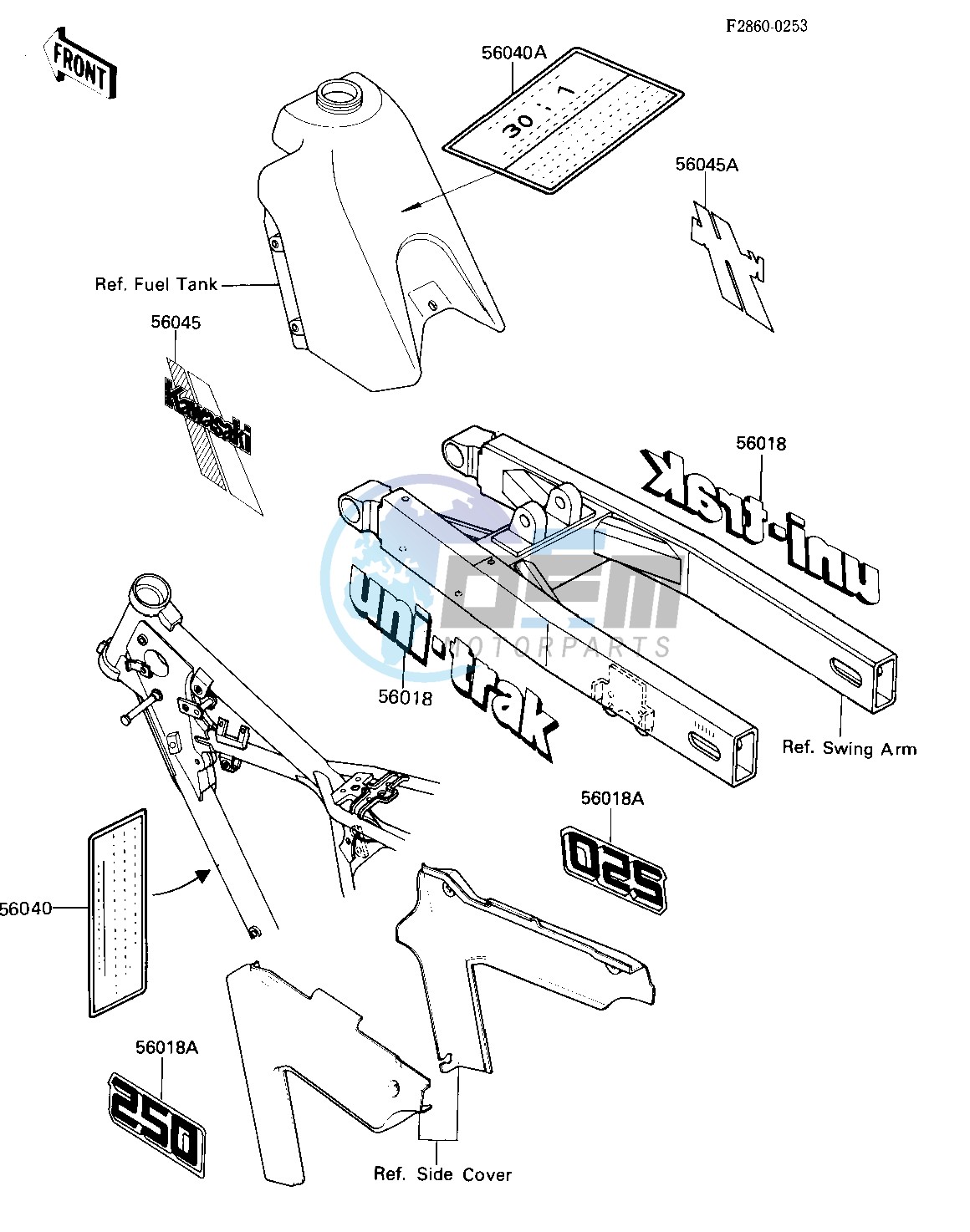 LABELS -- 84 KX250-C2- -