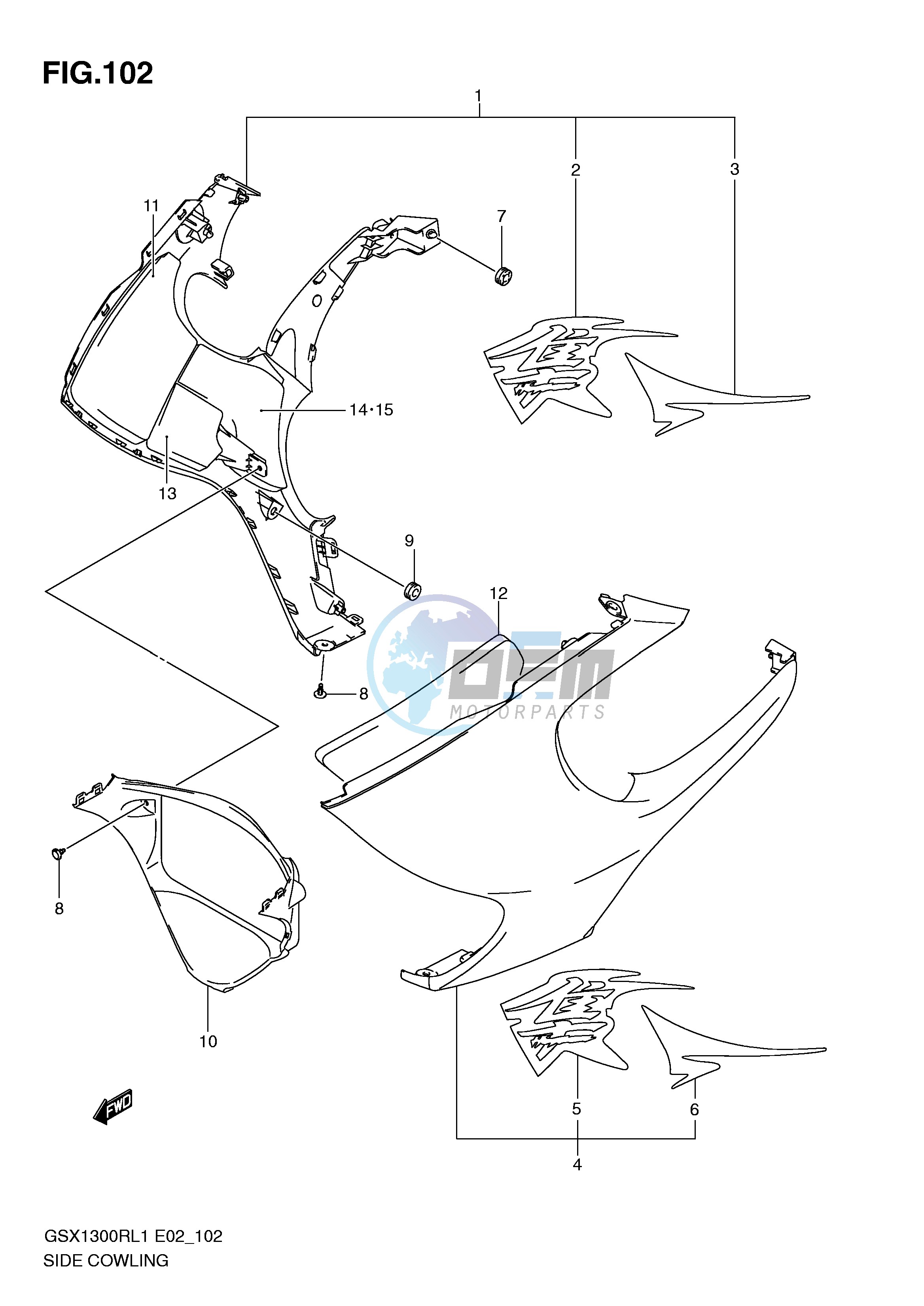 SIDE COWLING (GSX1300RL1 E24)