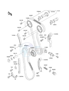 KLX 650 D [KLX650R] (D1) [KLX650R] drawing CAMSHAFT-- S- -_TENSIONER