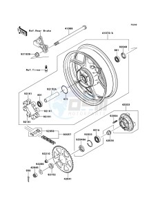 VERSYS KLE650A9F GB XX (EU ME A(FRICA) drawing Rear Hub