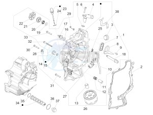 MP3 500 MAXI SPORT-BUSINESS-ADVANCED E4 ABS (EMEA-APAC) drawing Flywheel magneto cover - Oil filter